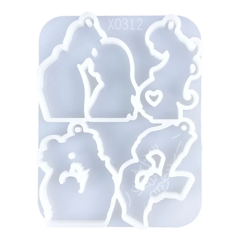 Silicone Moulds For Christmas Decorations Stylish Pendant Castes Moulds Portable Accessory for Epoxy Resin and Plaster