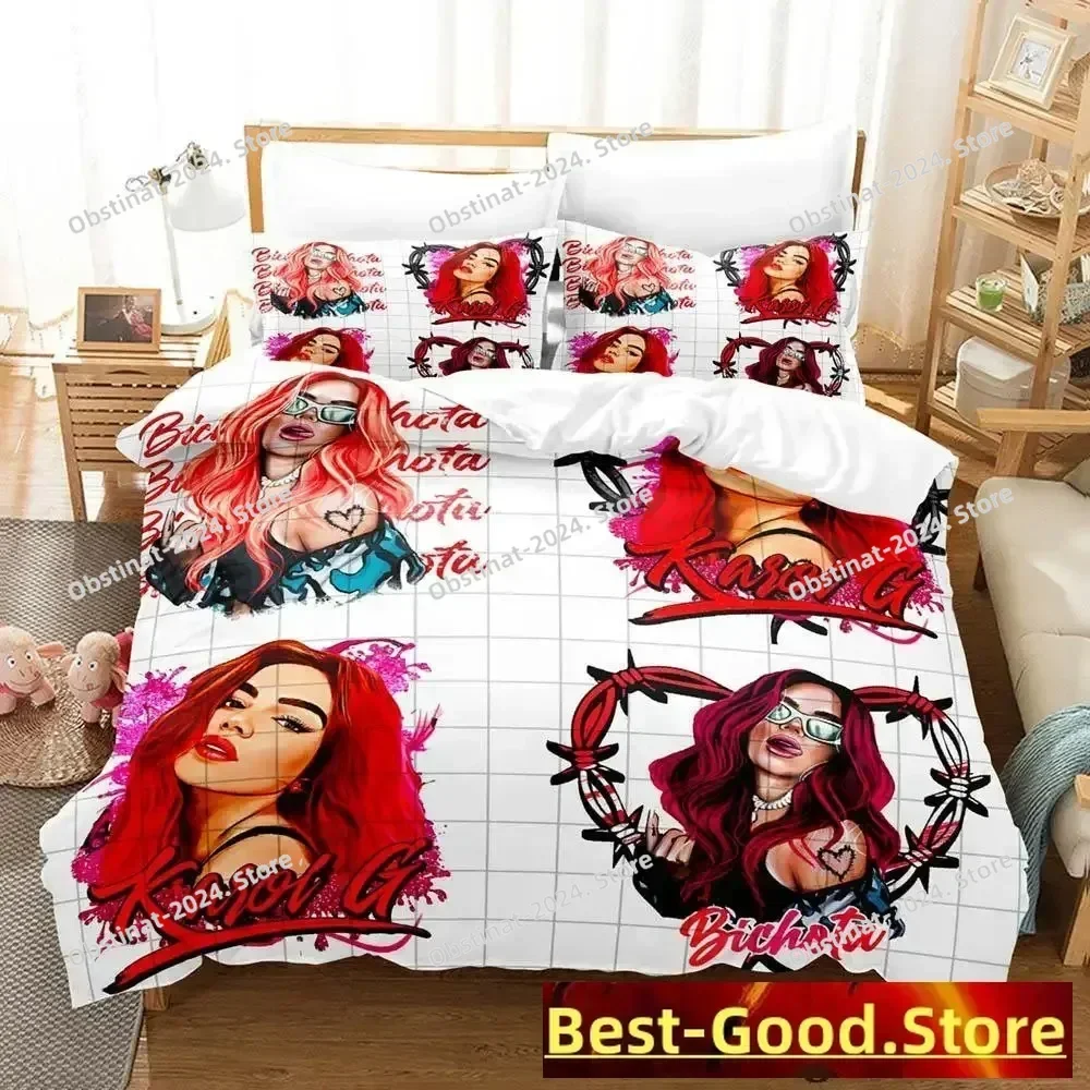 

2023 Sexy Karol g Bedding Set Printed With Pillowcase Bed Duvet Cover Soft Single Double Queen Super King Size Karol G bedding