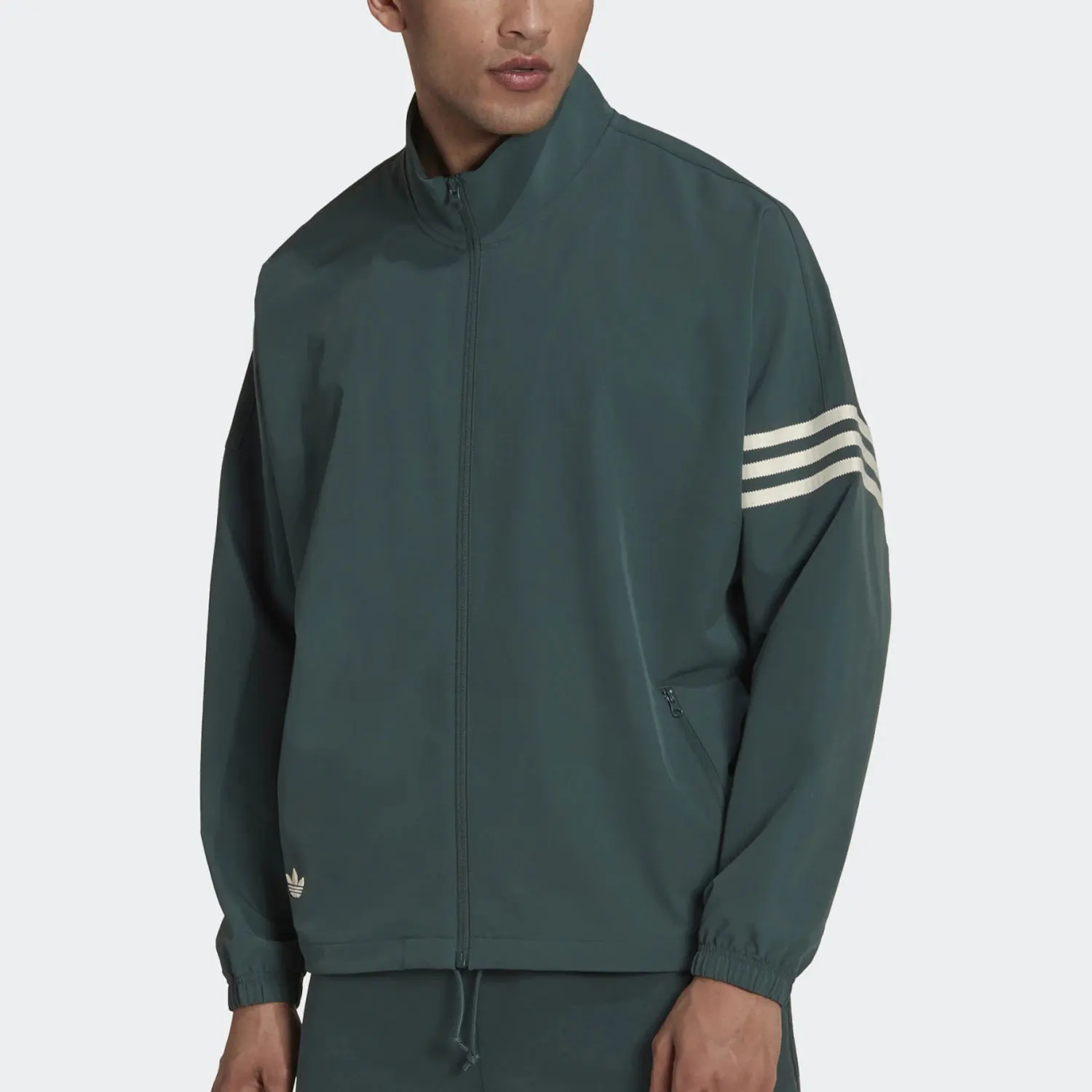 

Adidas Official Genuine Trefoil Men's Stand Collar Knitted Jacket HR8653