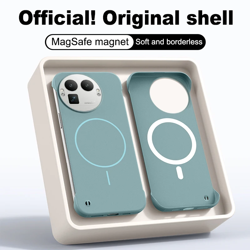 Dünne Rahmenlose Handyhülle für Realme GT8 GT 8 Pro 8Pro 5G Original Magnetisch Weiche Haptik Harte Luxus Hochwertige Rückabdeckung Funda