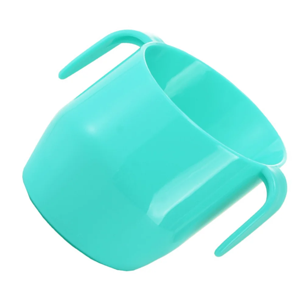

1pc Children Drinking Water Training Cup 200Ml Green Portable Double Handle Oblique Mouth For Kids Toddler Ergonomic Design