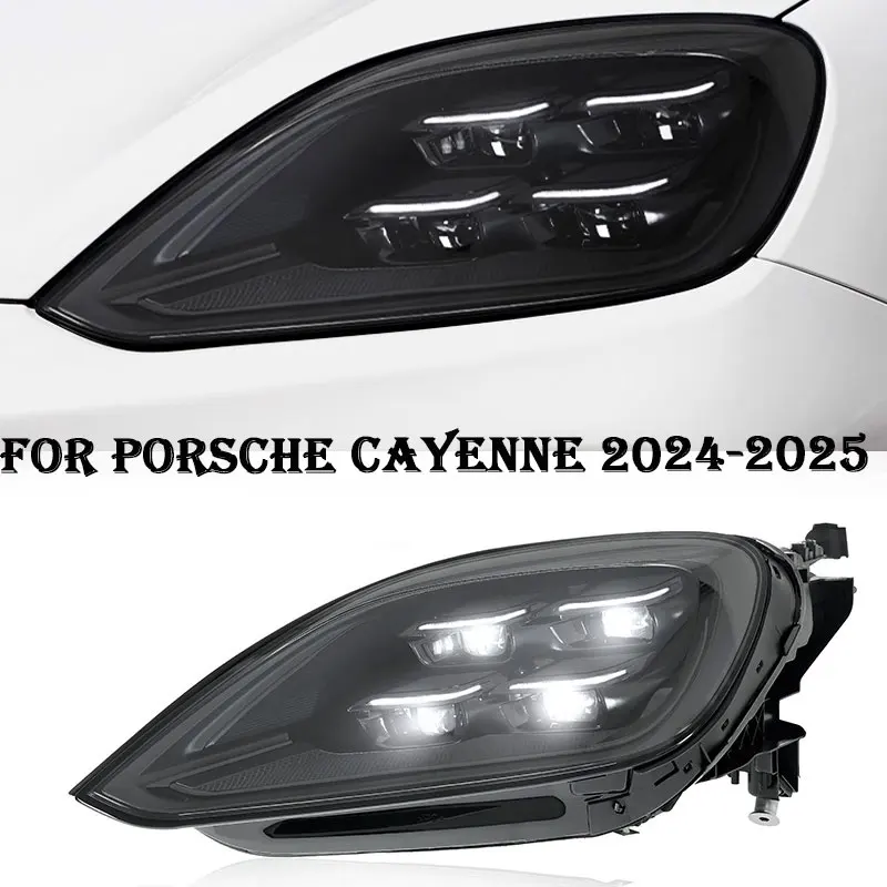 

Фары для Porsche Cayenne, светодиодные фары 2024 2025, фары Cayenne DRL, указатель поворота, дальний свет, линза для проектора «ангельский глаз»