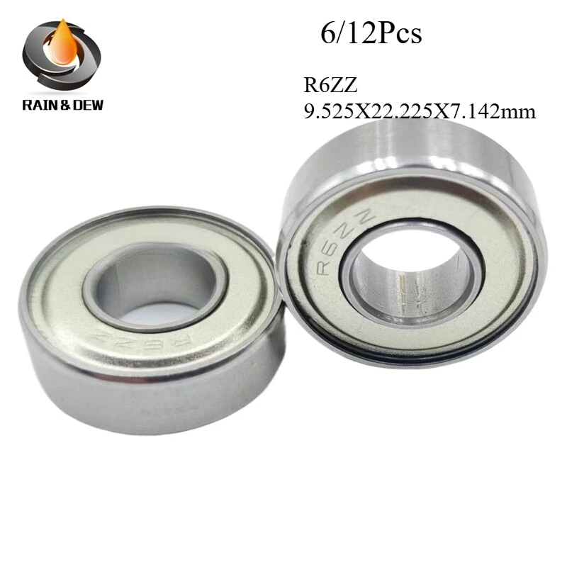 

6/12 шт. R6ZZ подшипник 9,525x22,225x7,14 дюйма радиальные шарикоподшипники миниатюрные шарикоподшипники R6 ZZ