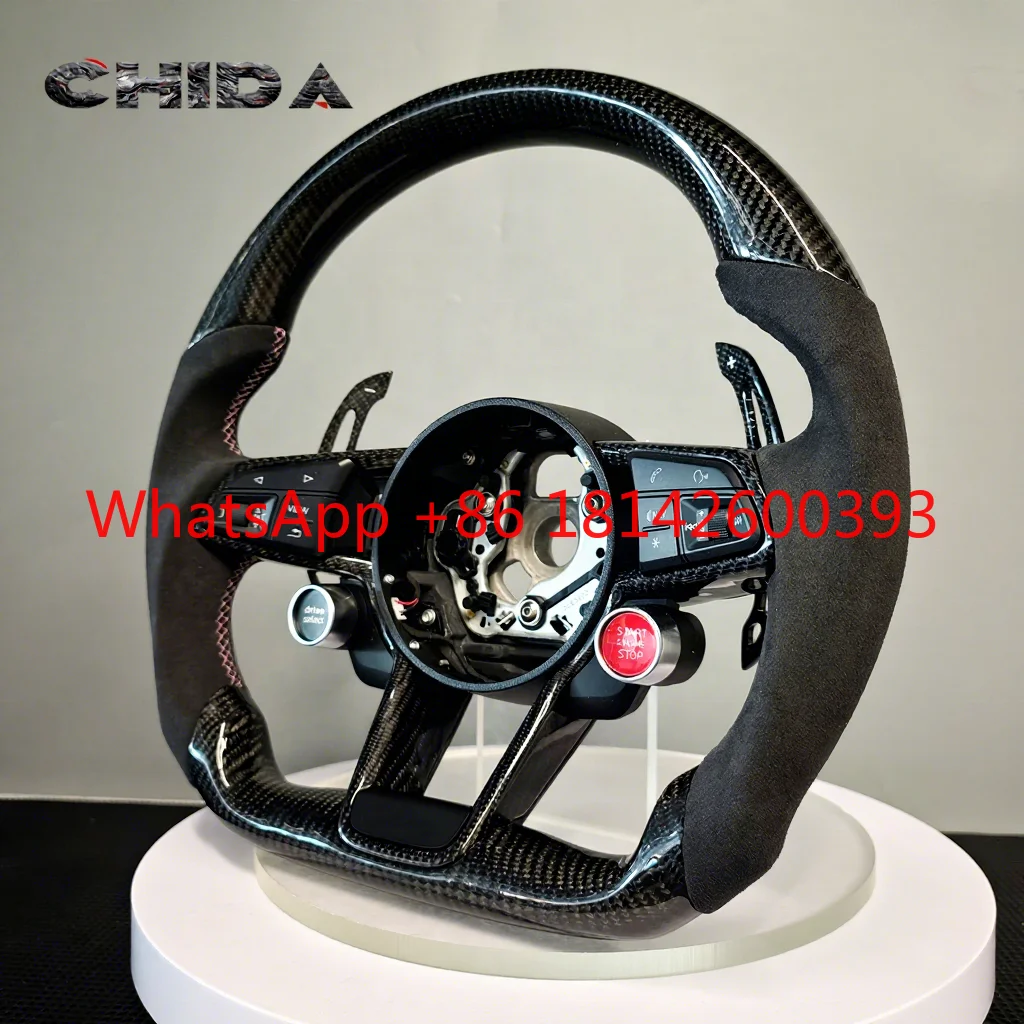 Hot Carbon Fiber Steering Wheel with Shift Paddles Factory Direct Sport Modified Vehicle Parts