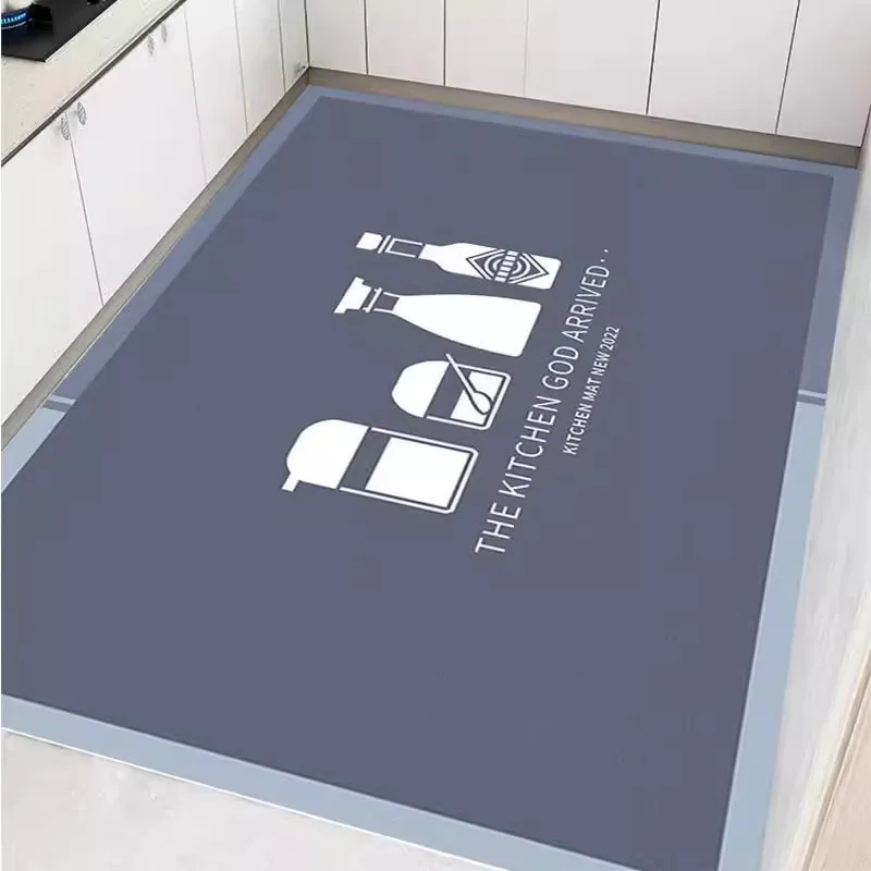 VIKAMA diatomium mud kitchen floor mat non-slip absorbent mat door door soiled foot mat Household washable wipes full carpet