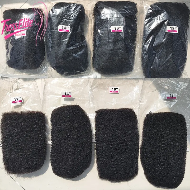 

4C Афро-кудрявые вьющиеся человеческие волосы, вязаные крючком, 1 упаковка, 50 грамм/30 грамм, полное ручное плетение, стойкий натуральный вид, бразильский девственный Реми