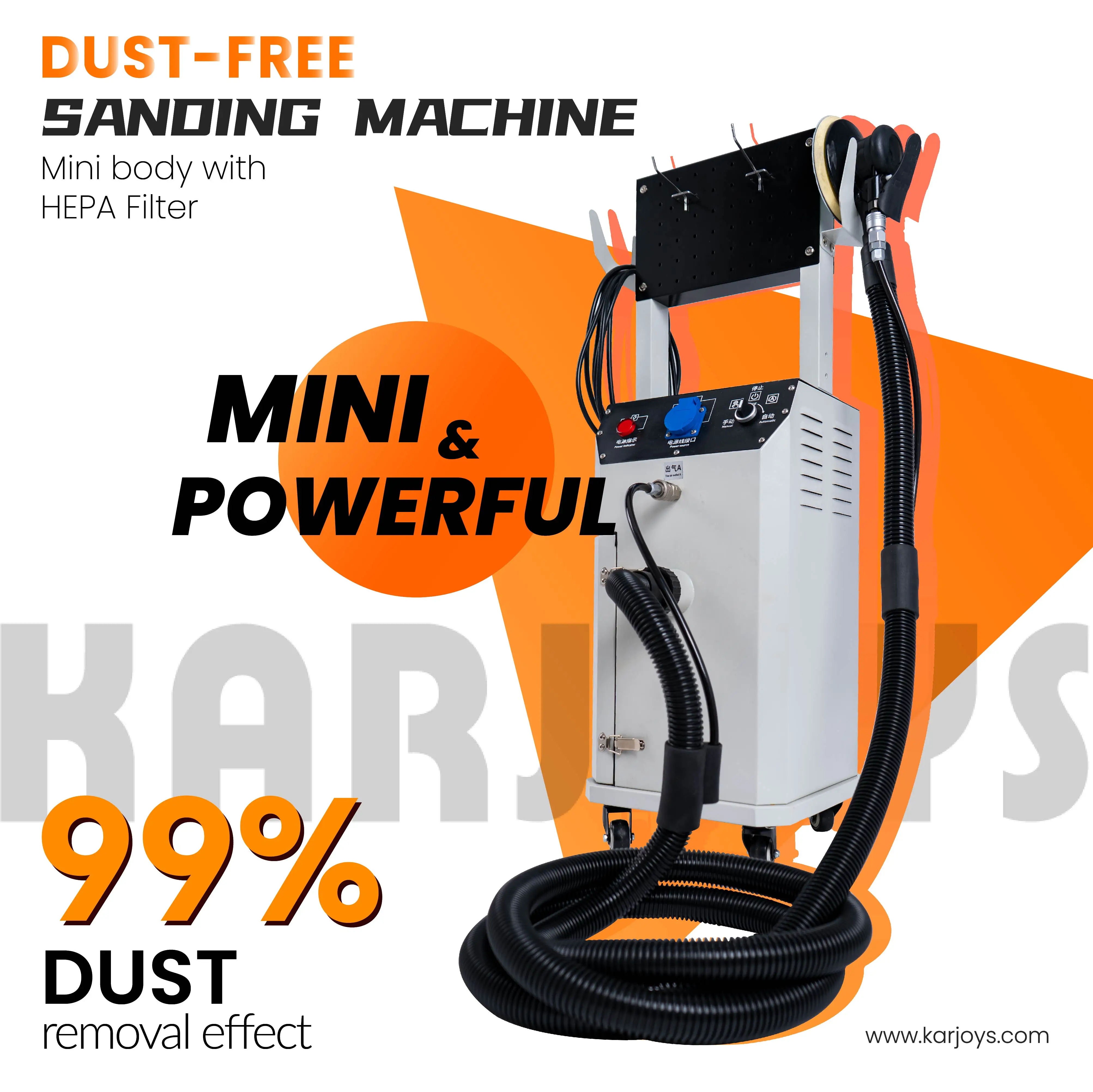 Karjoys cost-effective factory price professional dust free sanding machine for care care