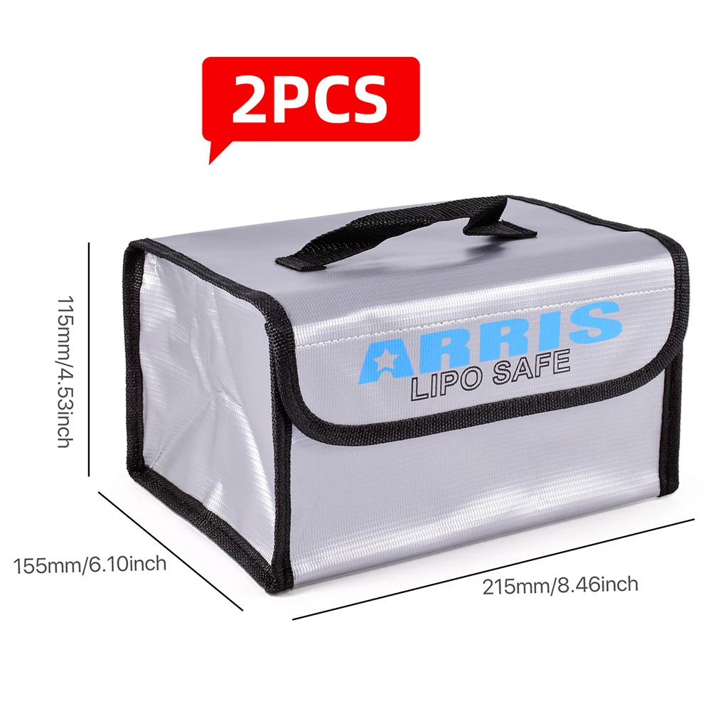 Lipo Guard Sicherheitstasche, feuerfest, explosionsgeschützt, tragbar, Lipo-Sicherheitstasche, 215 x 115 x 155 mm, für RC FPV Racing Drone Car Battery Safe