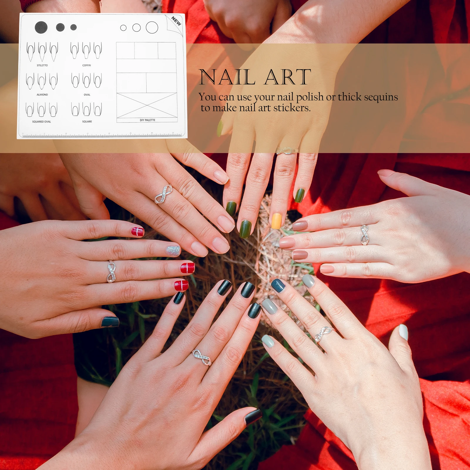 

Acrylic Nail Training Mat Silicone Trainer Sheet for Application Practice Learn Multiple Skills Perfect Consistency