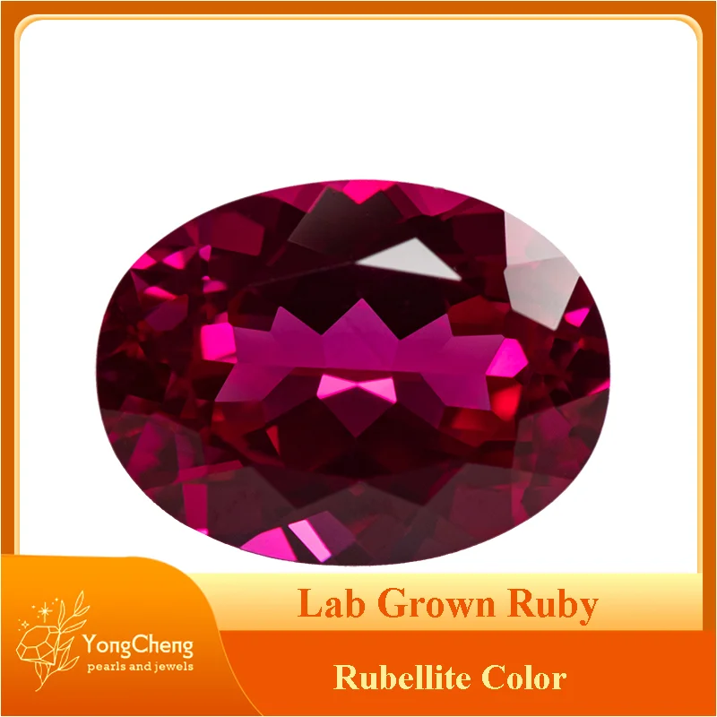 

Lab Grown Ruby Oval Shape Rubellite Color Charms Beads for Diy Jewelry Making Pendant Ring Materials Selectable AGL Certificate