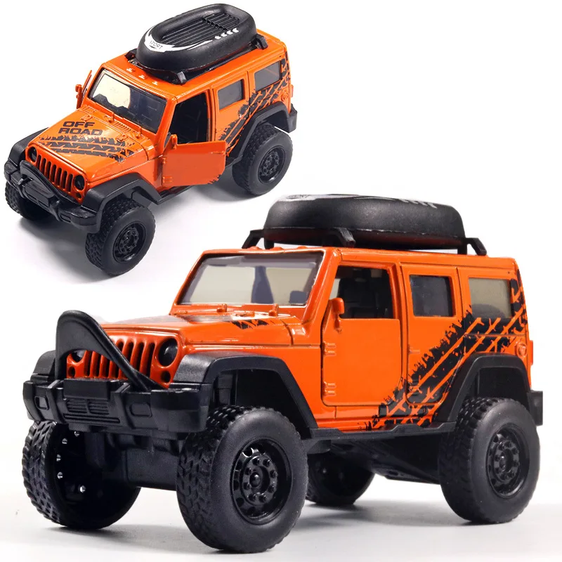 

1PC Alloy Car Model Diecast Metal Toy Off-road Vehicles Door Opening Simulation Pull Back Car Toys Children Boy Toddler Gifts