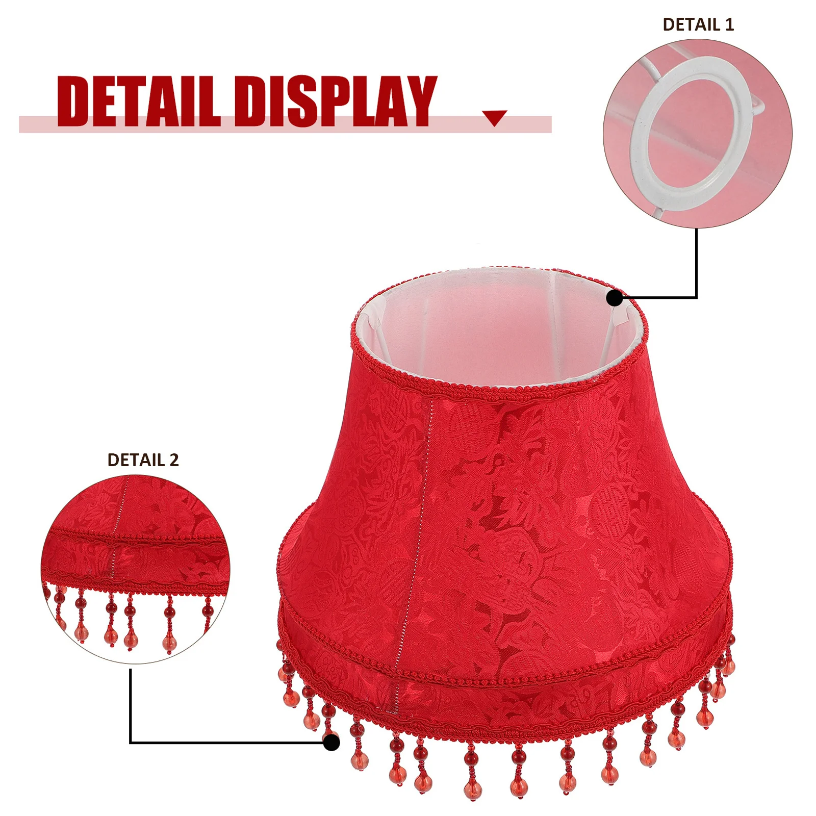 

1pc Retro Cloth Lamp Shade For Table Floor Lamp Decor Dust-Proof Soft Light European Lampshade Decorative Accessory