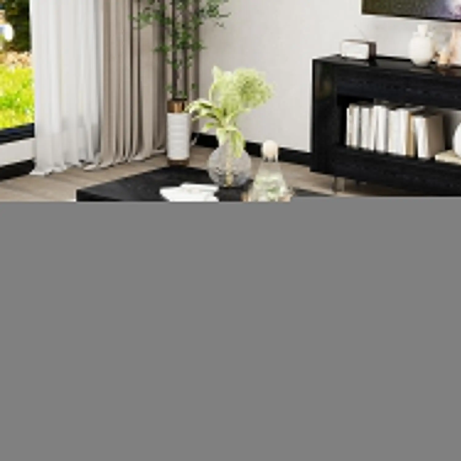 

39-дюймовый деревянный журнальный столик для гостиной, с боковыми отсеками для хранения и прозрачными ножками, минималистичный современный двухуровневый стеллаж для хранения, на заказ