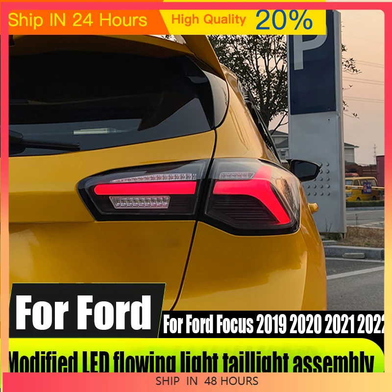 Suitable Suitabled Focus 2019 2020 2021 2022 modified LED flow light taillight assembly automotive exterior decoration accessori