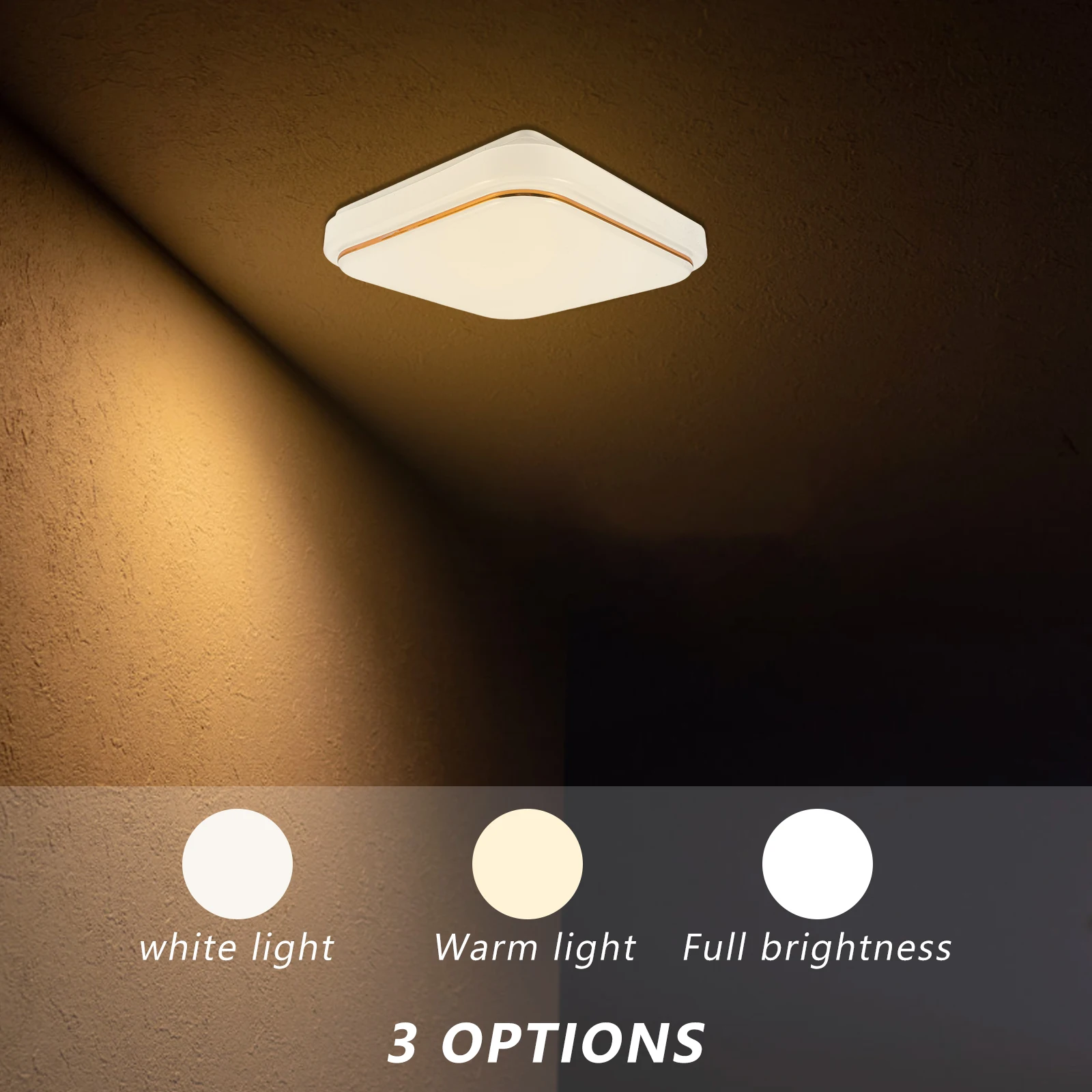 

Rectangular Lampshade 21x21cm Cover for Ceiling Light Shade Bedroom Kitchen Bathroom Easy Install Long Lasting Wear