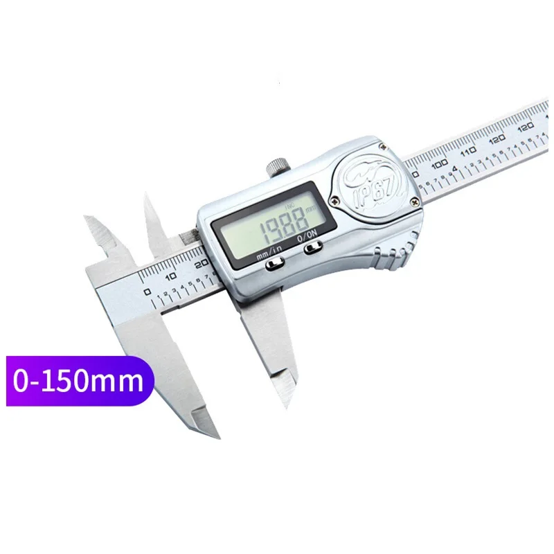 Imagem -05 - Waterproof Electronic Digital Vernier Caliper Alta Precisão Ip67 150 mm 0.01 mm sem Bateria Aço Inoxidável