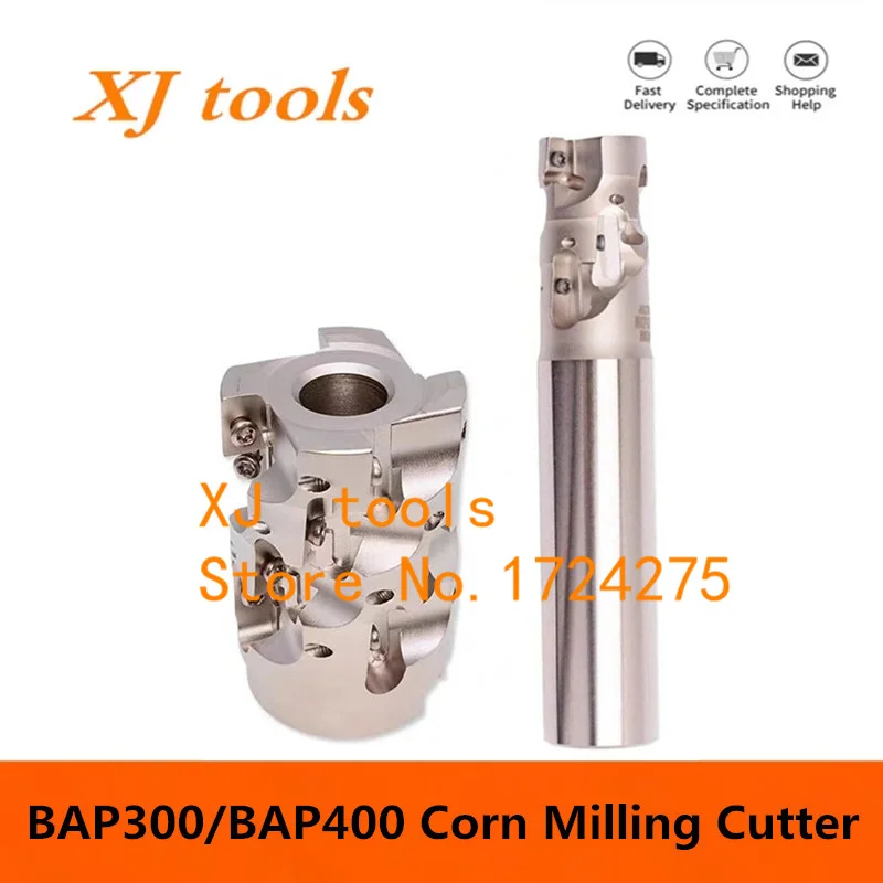 BAP300R BAP400R Rough Cutting Corn Milling Cutter Bar,Corn Indexable Face Mill CNC Tools APMT1135 APMT1604 Carbide Insert