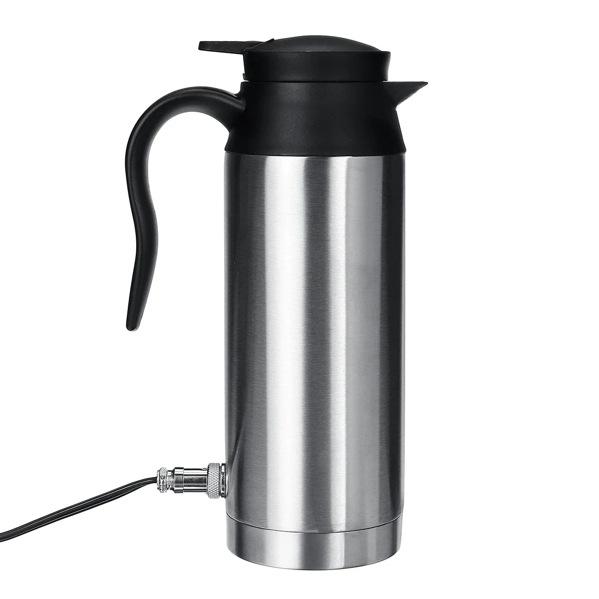 12V /24V  800ml Stainless Steel Electric Kettle In-Car Travel Trip Coffee Tea Heated Mug Motor Hot Water Boiling for Car Truck