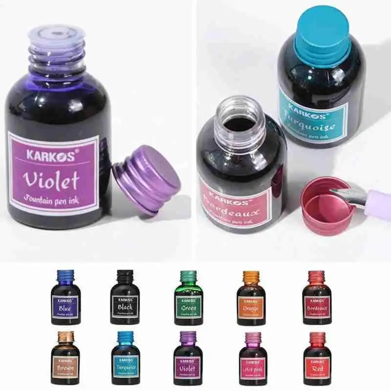 30MlL Pure Colorful Fountain Pen Ink Universal Refill Ink Stationery School Brand New Product Peace And Happiness