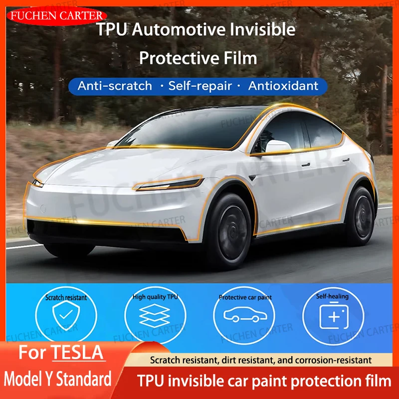 

Для Tesla NEW Model Y Standard 2026: Защитная пленка из ТПУ 9 мил, предварительно вырезанная, прозрачная, для защиты лакокрасочного покрытия автомобиля, устойчивая к царапинам, автомобильные аксессуары
