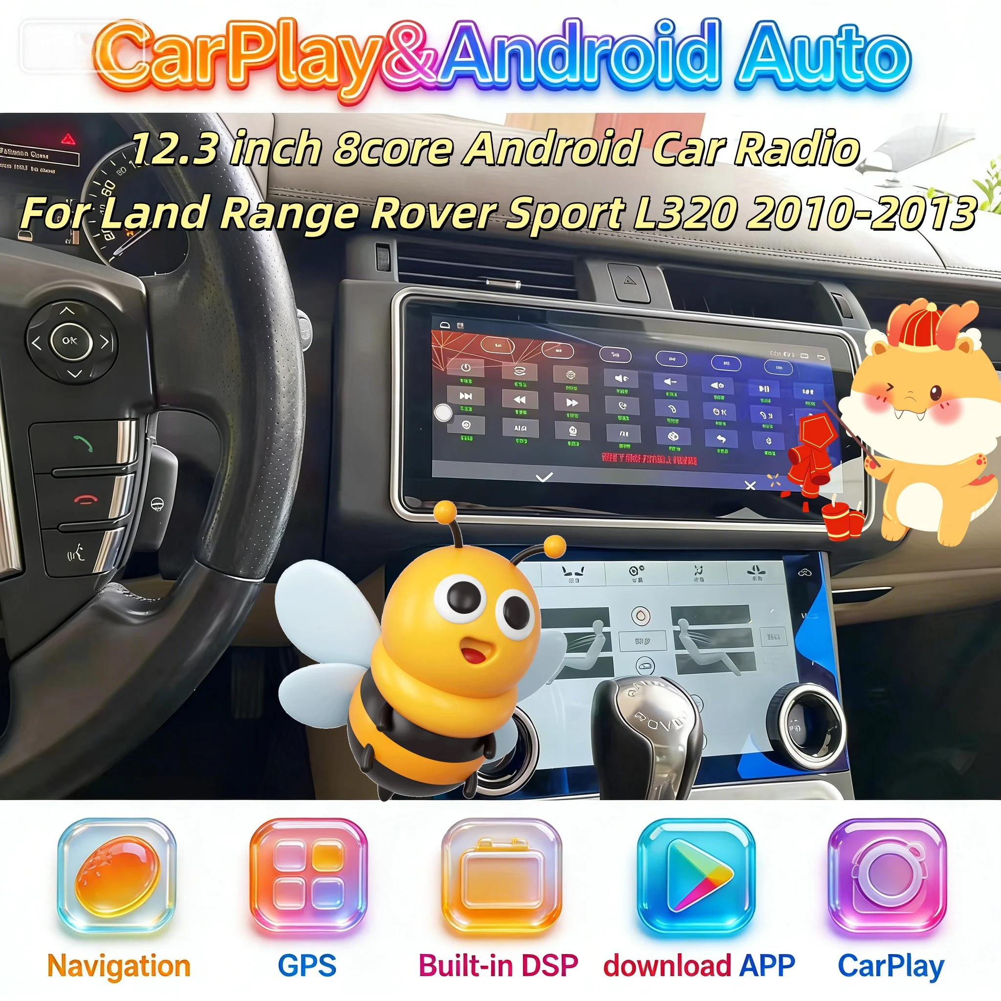 

Беспроводной CarPlay для Land Range Rover Sport L320 2010 2011 2012 2013, автомобильное радио на базе Android, 2Din, стереоприемник, авторадио, мультимедиа