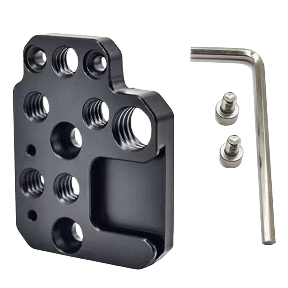 Aluminum Alloy Adapter Board with 1/4 3/8 Hole Cold Shoe Metal Monitor Mount Holder Plate for DJI Ronin RS3/RS2/RSC2/SC/S Gimbal