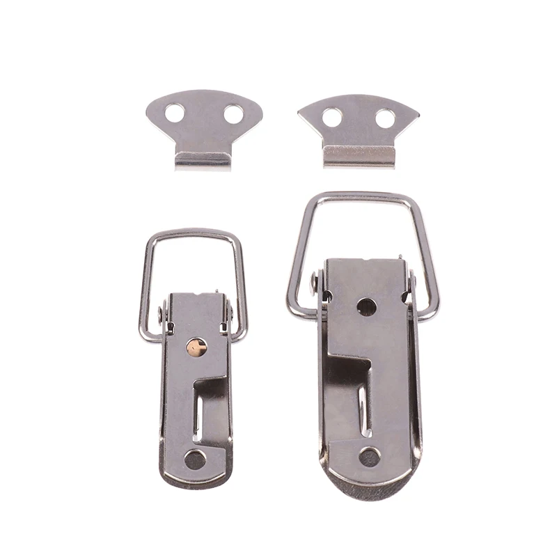 1pc Stainless Steel Door Latches Cold Rolled Steel Cabinet Spring Catch Boxes Handle Toggle Lock Clamp Hasp Duck Billed Buckles