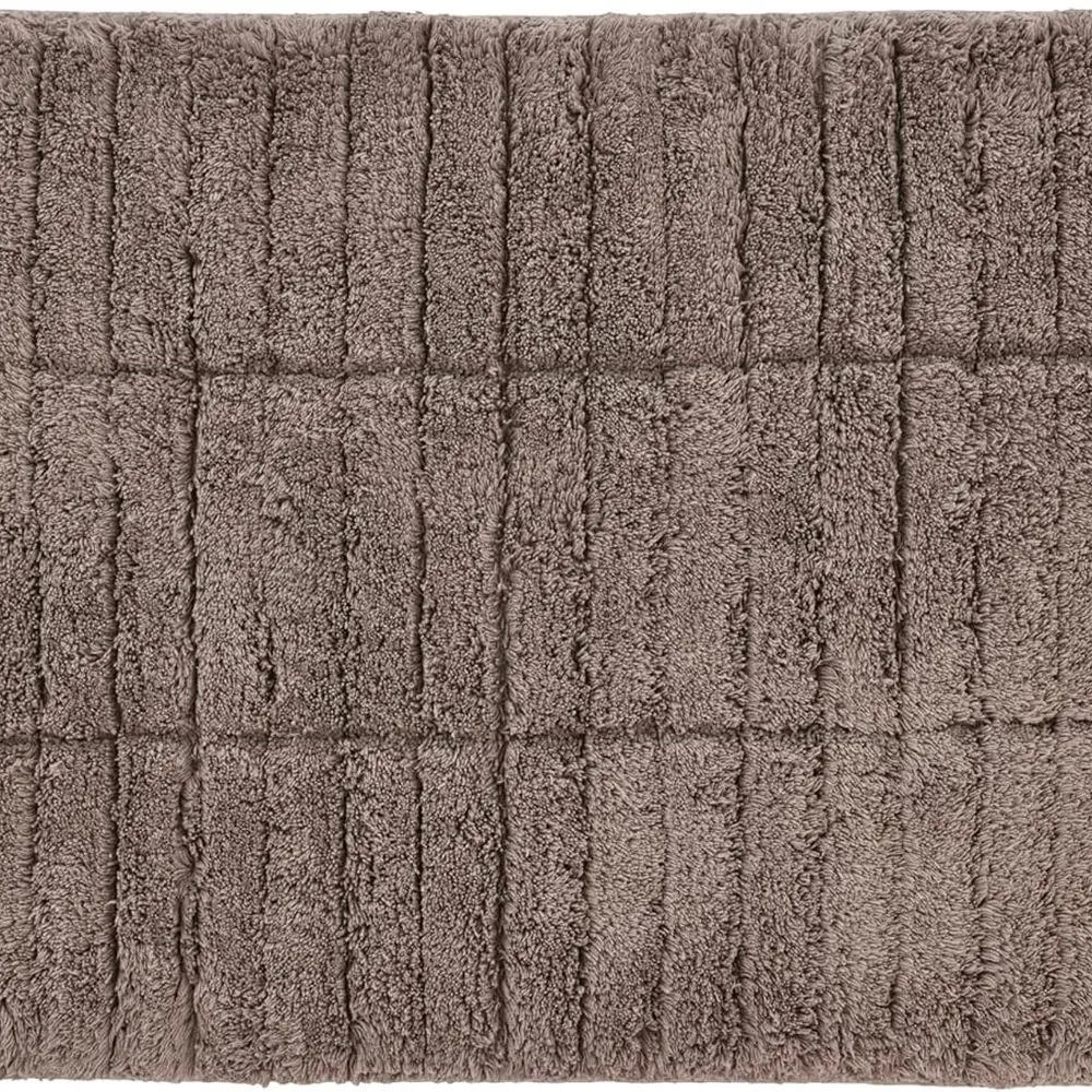 

Elegant Taupe Cotton Shower Mat - Non-Slip, Comfortable & Easy to Clean Bathroom Mat