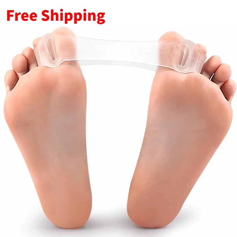 탄성 스플리터 젤 발가락 발가락 분리기 보조기 발 관리 도구, 무지 외반 교정기 벨트 회복 훈련 운동기 스트랩, 1 개