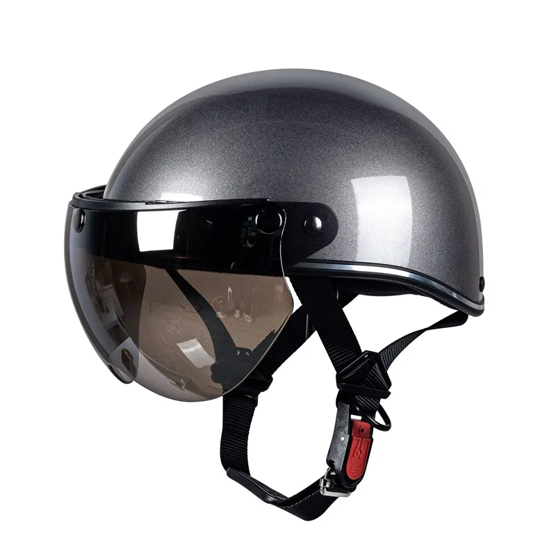 Universal 3-Snaps Visor For Motorcycle Open Face Helmet Wind Shield Flip Up Down Lens Sunglass Half Helmet Visor Wind Shield