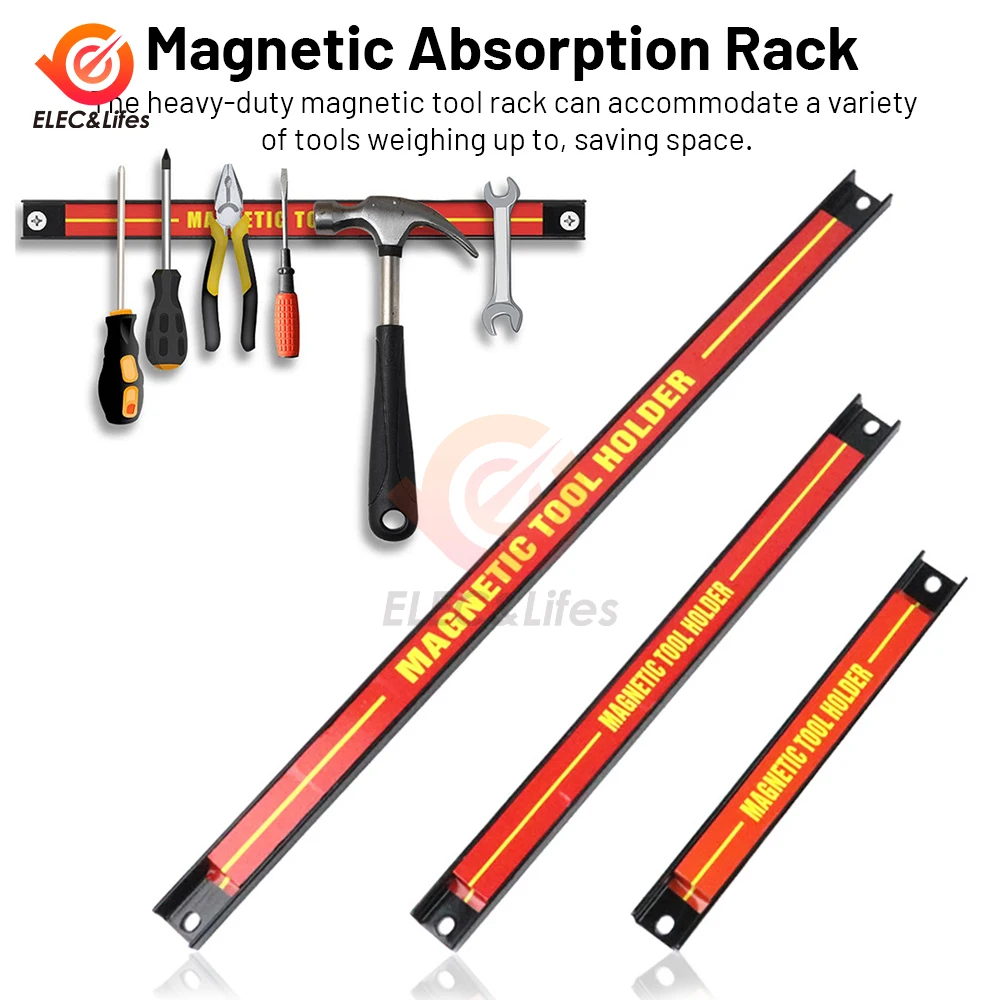 Magnetic Tool Holder Heavy-duty Magnet Tool Bar Strip Rack Space-Saving & Strong Metal Organizer Storage Rack For Knife Wrench