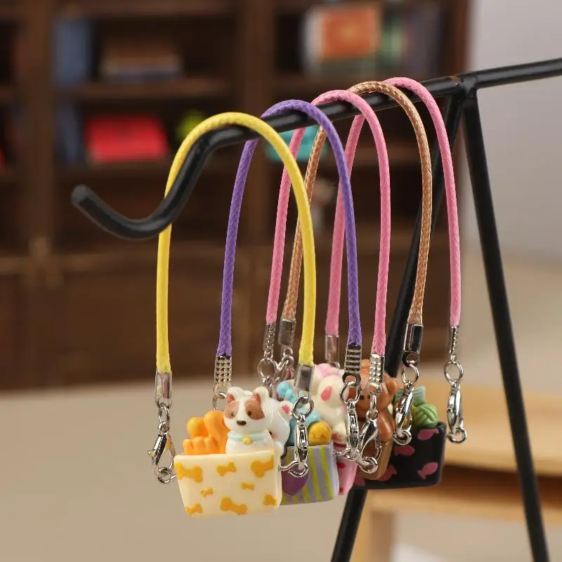 5 قطع من حقائب البوبكورن الصغيرة للدمى، إكسسوارات تعليق على الرقبة، زينة معلقة لبيت الدمى، ألعاب تزيين الدمى