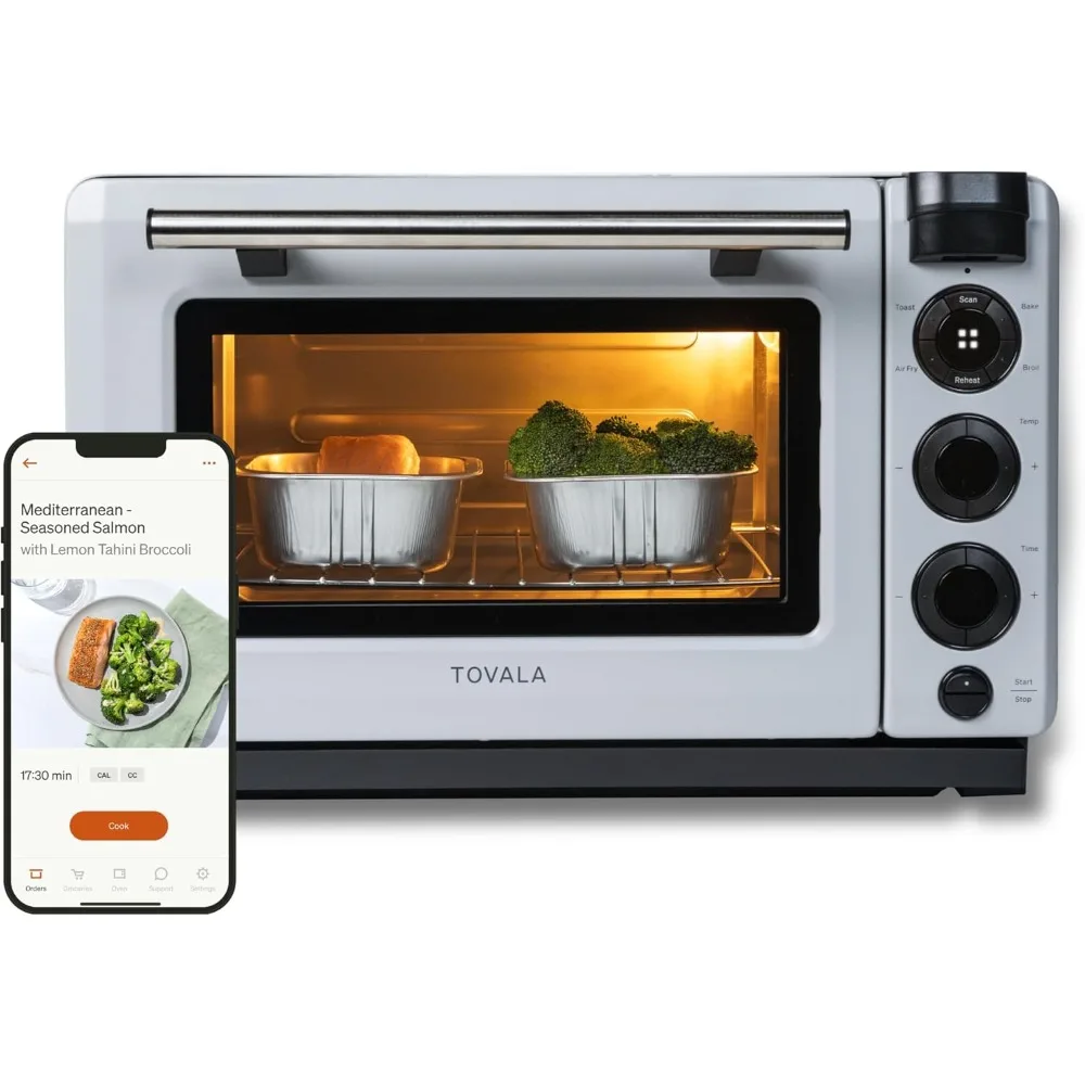 

5-in-1 Air Fryer Oven Combo - Air Fry, Toast, Bake, Broil, and Reheat - Smartphone Controlled Countertop Convection