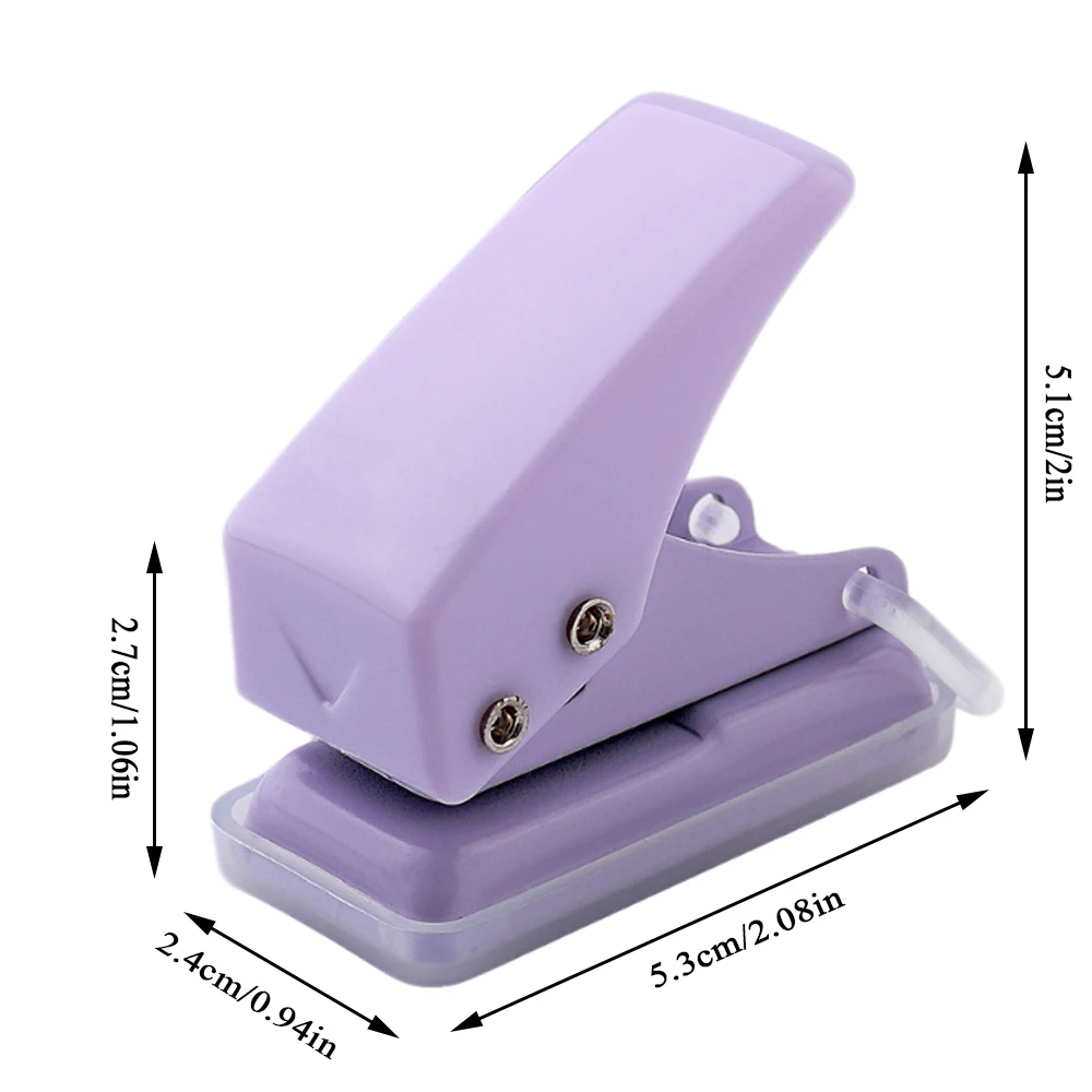 Mini perforadora de un solo orificio para álbum de recortes, cortador circular pequeño portátil, perforadora de papel de 1 orificio, perforadora