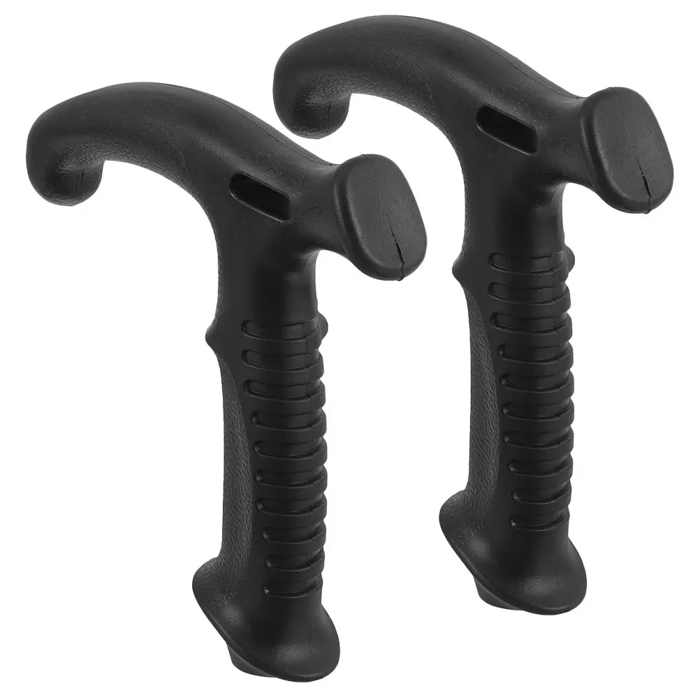 

2 Pcs Cushions Cane Handle Replacement Rotating Protector Black Circular Handles