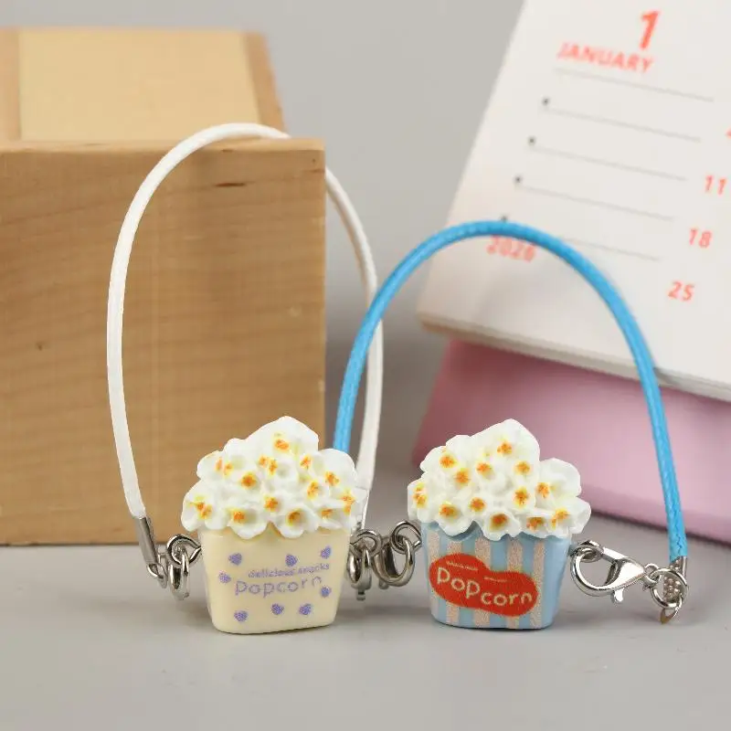 random 5/10Pcs Mini Doll Popcorn Crossbody Bag Dolls Hanging Neck Accessories Dollhouse Pendant Decoration Dolls Dress Up Toys