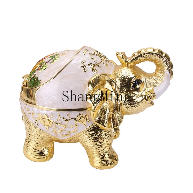 

Ретро-пепельница DSA в форме слона, креативная, стильная, сферическая, с металлическим колпаком, многофункциональная, для офиса, дома, гостиной