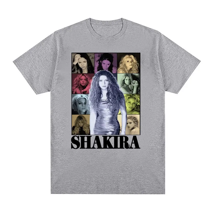 Shakira Las Mujeres Ya No Lloran Tour Graphic T-shirt Men Women\'s Clothing 90s Vintage T Shirt Summer O-Neck Cotton Loose Tshirt