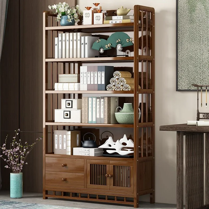 Design Wooden Bookcase Accessories Office Vintage Industrial Organizers Storage Display Mueble Esquinero Furniture Living Room