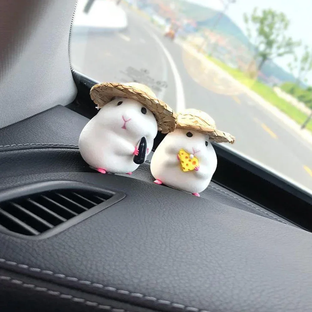 Foodie Hamster Blind Box Fantasy Creation Cute Plush Doll Machine Car Decoration Car Straw Hat Small Hamster Car Decoration