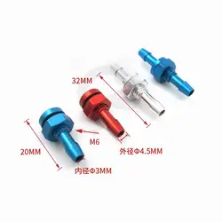 M6 Aluminum Water Nozzle 20mm 32mm Alloy Nozzle Bulkhead Hull for RC Boat Water Cooling Fuel ESC Motor Nipple