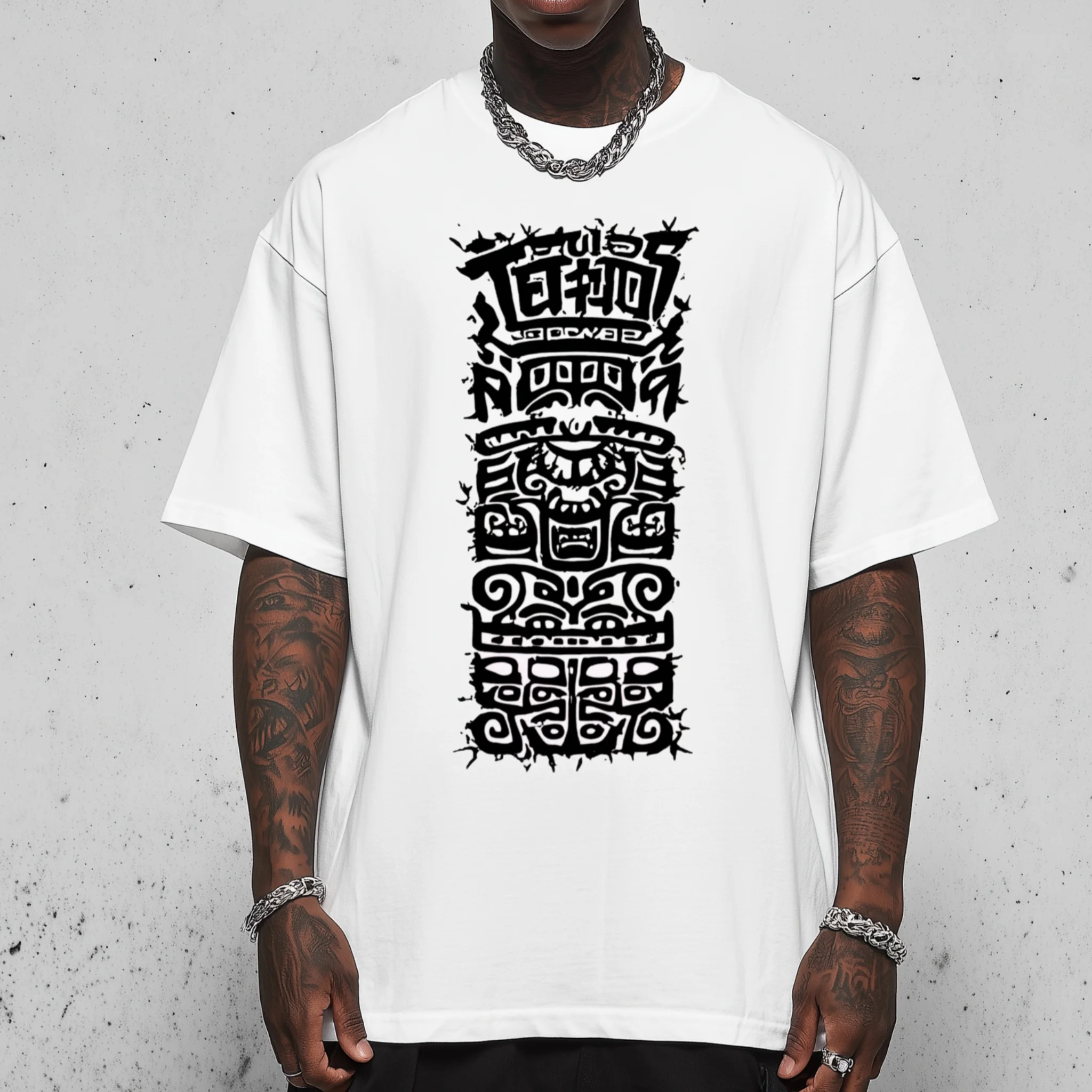 

Teevo Men's Casual T-Shirt Tribal Totem Print Daily Wear