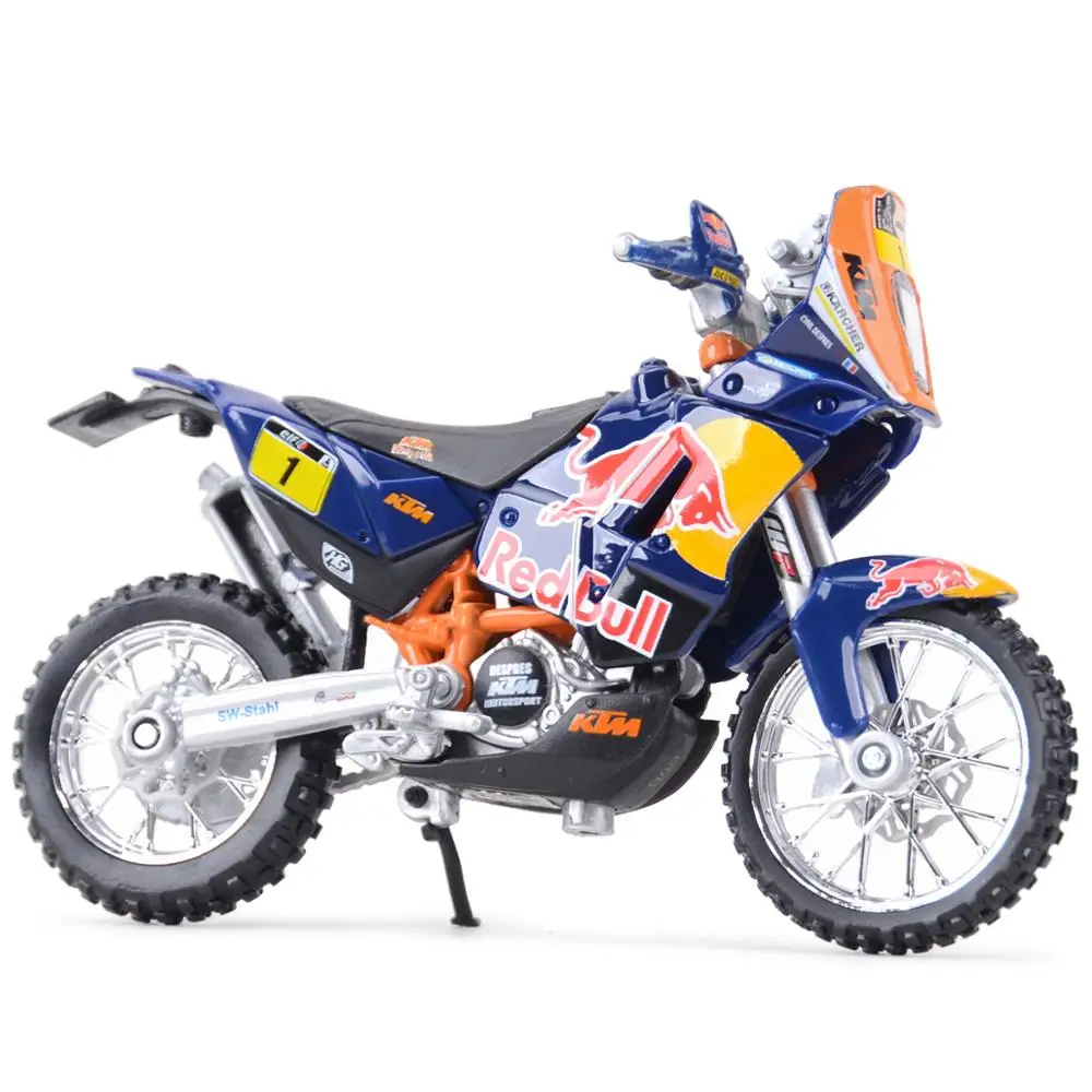 Bburago 1:18 KTM 450 Rally Static Die Cast Vehicles Collectible Motorcycle Model Toys