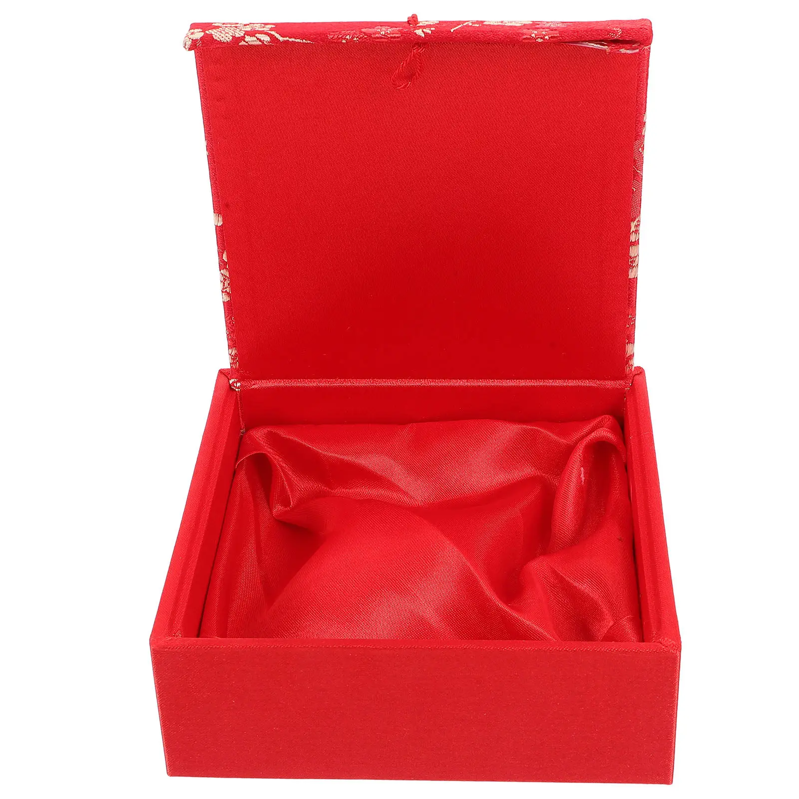 

Chinese Style Vintage Jewelry Storage Box Brocade Cardboard Design for Pendants Bracelets Diamonds Small Trinkets Home Office