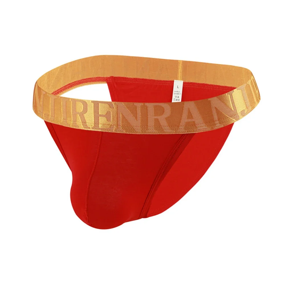 Men Thongs Underwear Bikini Brief G-String Underpant Short Cotton Underwear Gay Panties Penis Breathable Penis Big Pouch Knicker