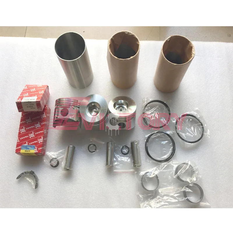 For YANMAR 3TNE82 3TNE82A repair kit oil pump piston ring cylinder liner overhaul gasket all bearing