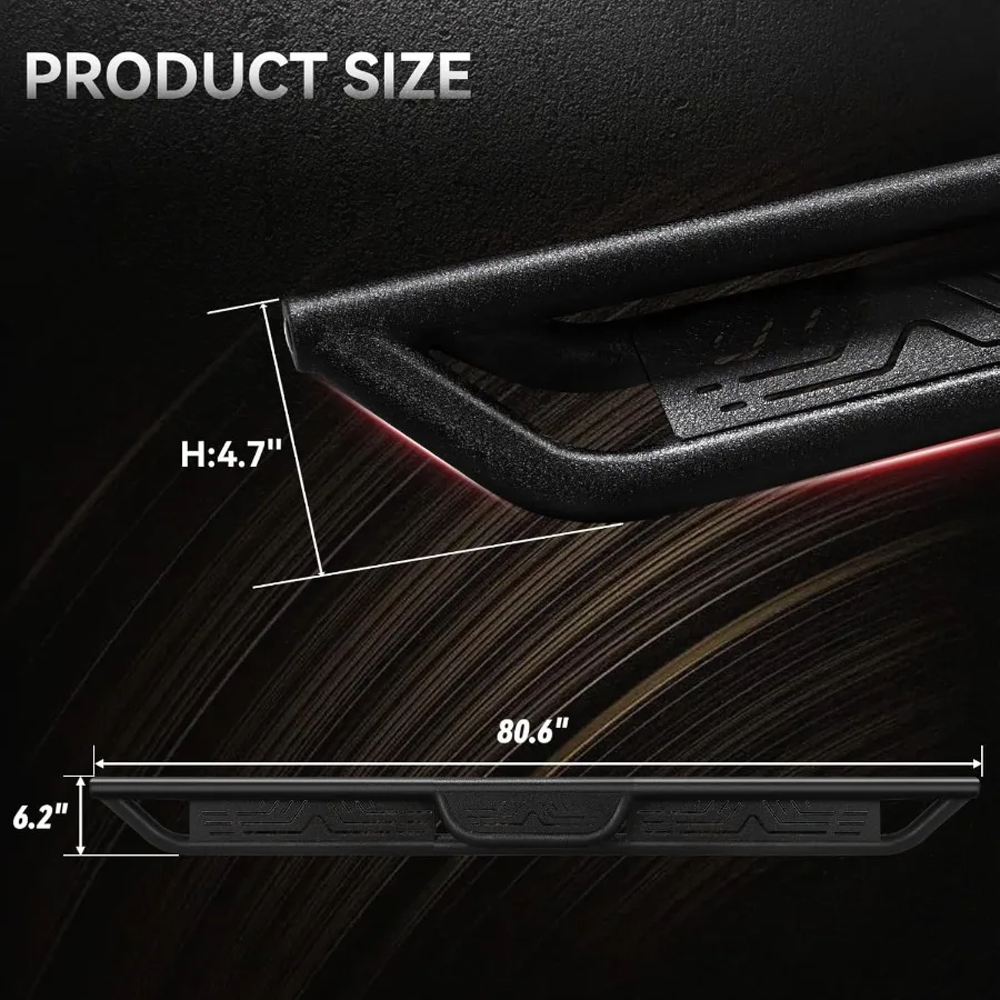 لوحات الجري المتوافقة مع 20152025 تشيفي كولورادو جي إم سي كانيون كابينة 4 أبواب كاملة الحجم من الفولاذ الكربوني خطوة جانبية Ra