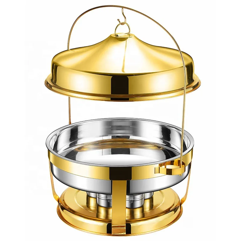 

Stainless steel round hanging cover Hotel restaurant Food heating Insulation furnace Alcohol furnace Buffet furnace