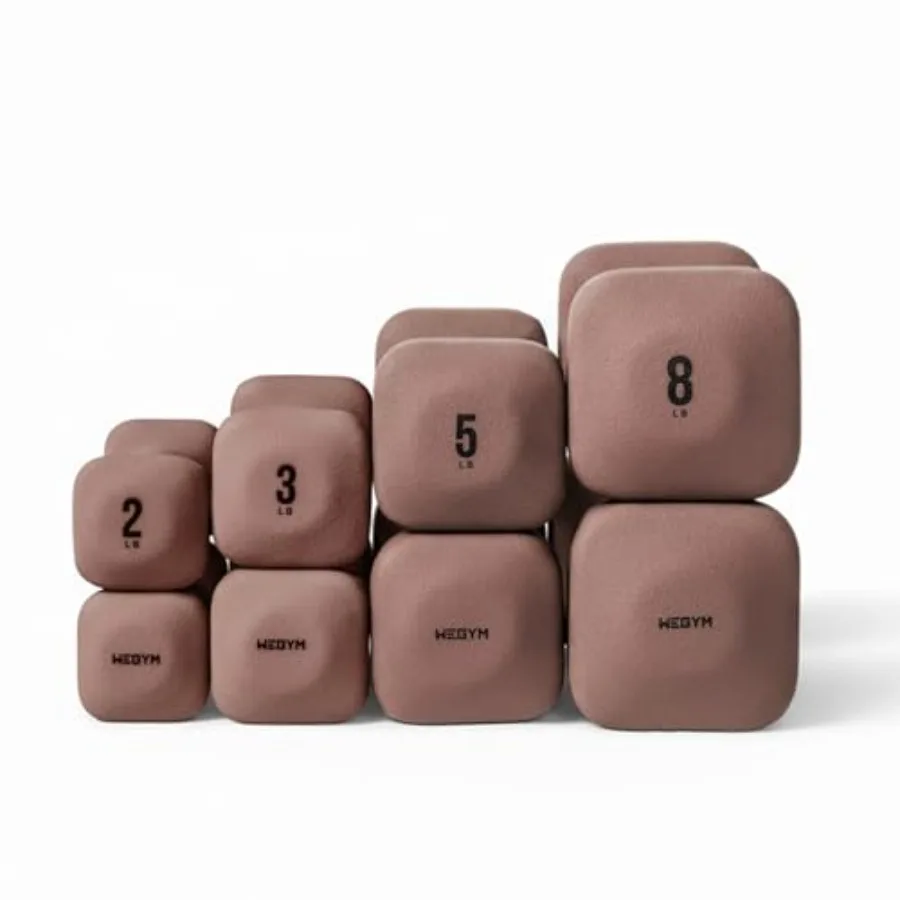 

Гантели WeGym SafeGrip квадратные с нескользящими ручками, эстетичные свободные веса для домашних тренировок, устойчивая конструкция, предотвращает скатывание