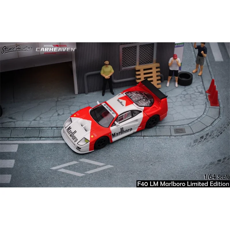 SH 1/64 Ferrari F40 LM Marlboro Exquisite Version Alloy Toy Motor Vehicle Diecast Metal Model Gifts